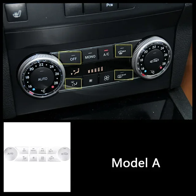 Middenconsole CD Airconditioner Knoppen Stickers Trim Voor Mercedes Benz C Klasse W204 GLK X204 Auto Styling Interieur Accessoires