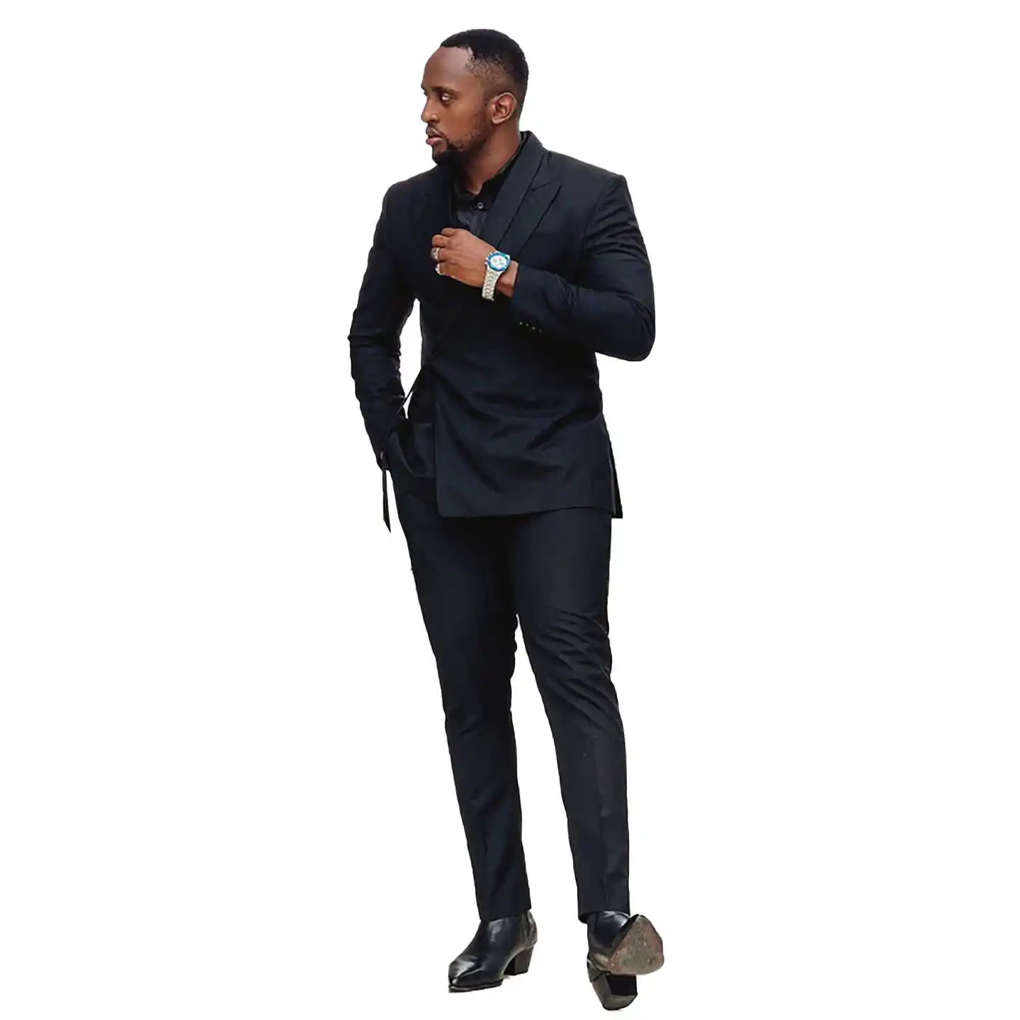 ชุดสูทผู้ชายแบบเป็นทางการ 2 ชิ้น เสื้อเบลเซอร์ กางเกง ปกโบว์ กระดุมแถวเดียว แบบมีกระดุม สำหรับธุรกิจ งานแต่งงาน งานพรอม ขนาดและสีสามารถปรับแต่งได้