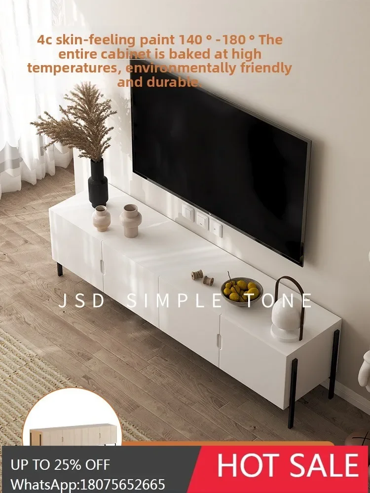 

T9- simple tone Italian minimalist solid wood TV simple living room TV storage side cabinet