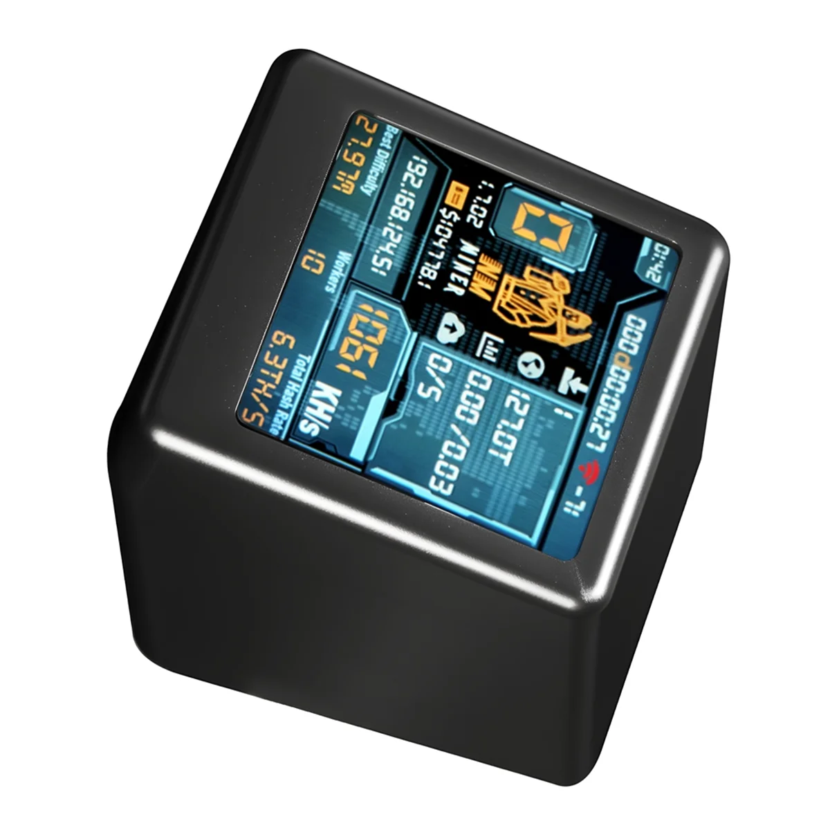 2025+NM TV NMMiner تلفزيون ذكي 1060KH/S Hashrate Nerdminer V2 ESP32 BTC منفرد اليانصيب مينر وهدية ذكية ساعة سطح المكتب المنزلية باللون الأسود