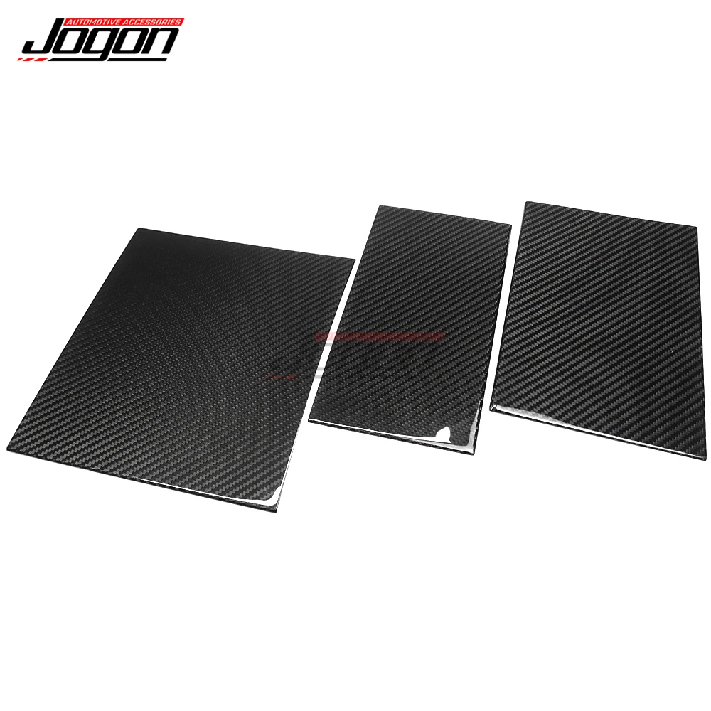 Glossy & Matte& Forged Carbon 3Pcs Car Interior Central Console Armrest Storage Box Panel Cover Trim For Tesla Model 3 2024