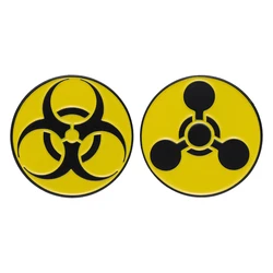 Radiation Enamel Pin Brooches Hazard Warning Biochemical Custom Jewelry Backpack Hat Accessories Creative Wholesale Friend Gifts