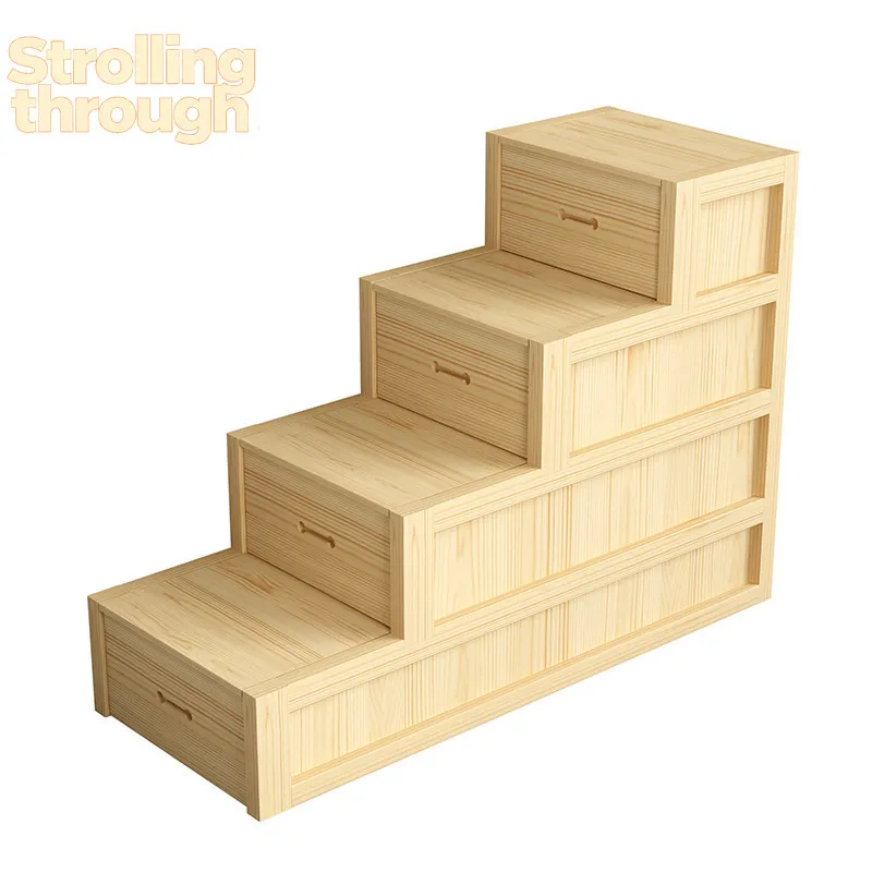 

Solid wood step cabinet Mother and child bed Stair cabinet Children's bed Step cabinet Locker Upper and lower bed Multifunctiona