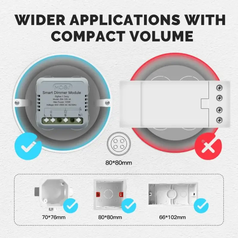 Tuya-Télécommande Intelligente Sans Fil Facile à Utiliser, Minuterie de Gradation, Éclairage Personnalisé, Compatible avec les Assistant Vocal, Maison Intelligente