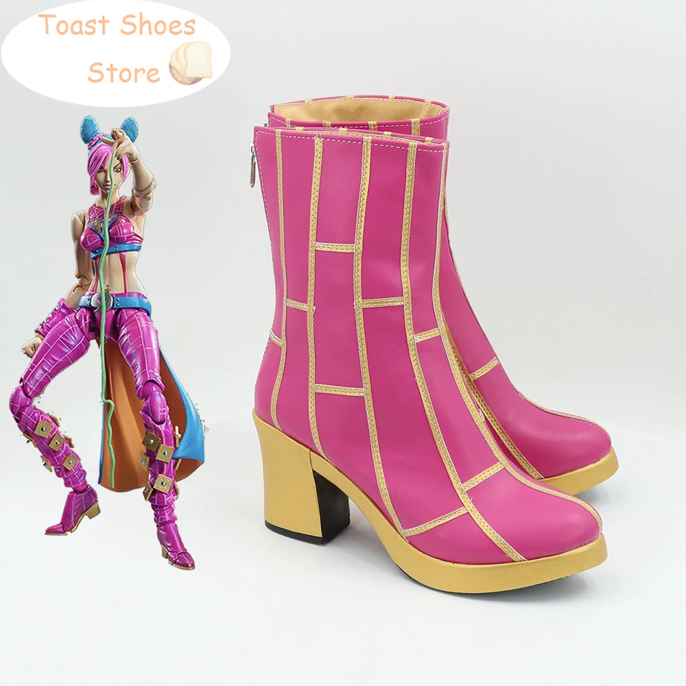 Cujoh Jolyne-Chaussures de Cosplay en Cuir PU pour Halloween, Accessoire de Costume