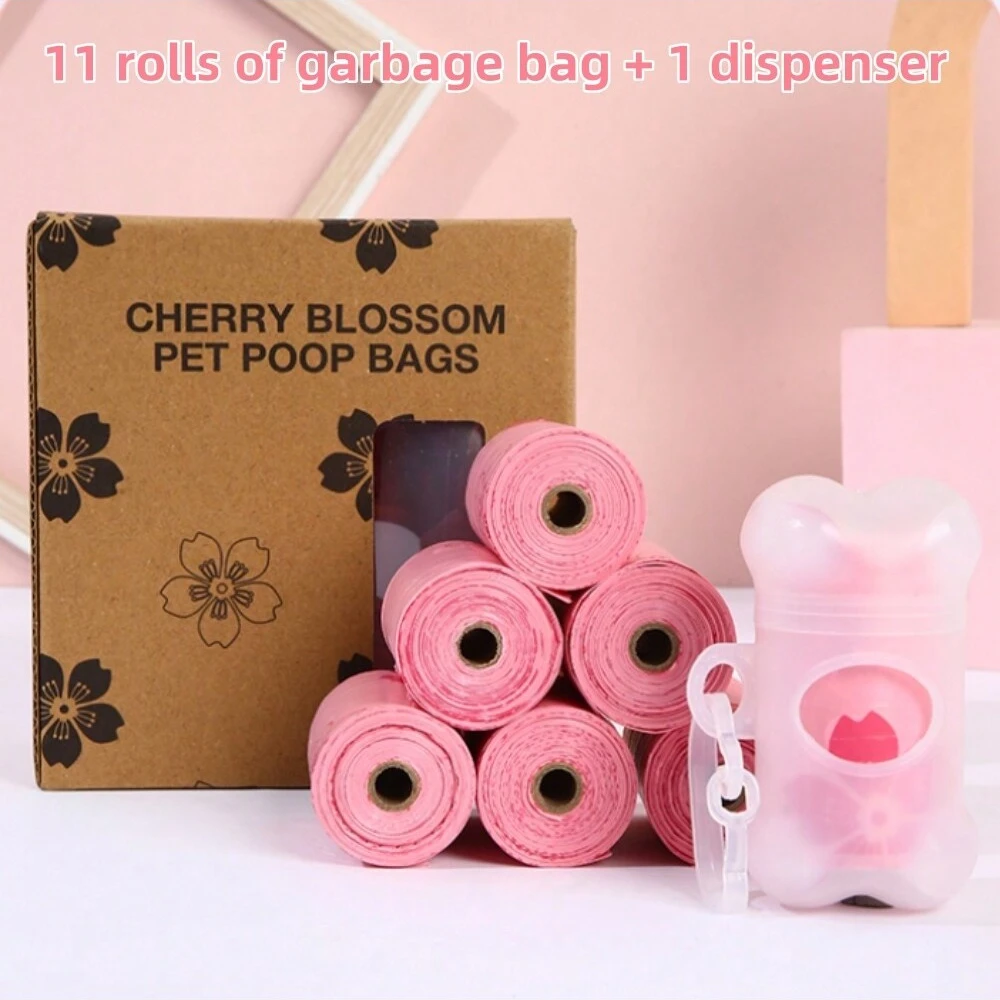 Bolsas Biodegradables para Desechos de Mascotas, Bolsas para Recoger Excrementos de Perro y Gato, Bolsas para Heces, Suministros Portátiles para Exteriores, Bolsas de Basura para Exteriores
