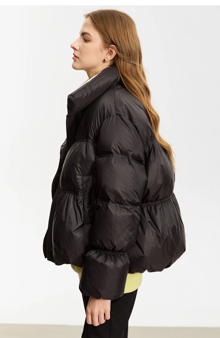AMII Minimalist Women's Winter Down Jacket Zipper Button Warm Short Overcoats 2025 Winter New Female Solid Down Jacket 12344053