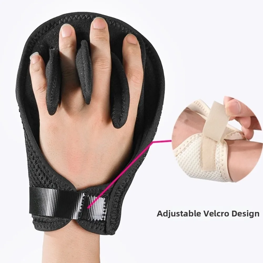 Soft Comfortable Finger Separator Glove Breathable Non-slip Finger Splint Pad Secure Fit Foam Support Palm Protection Cushion
