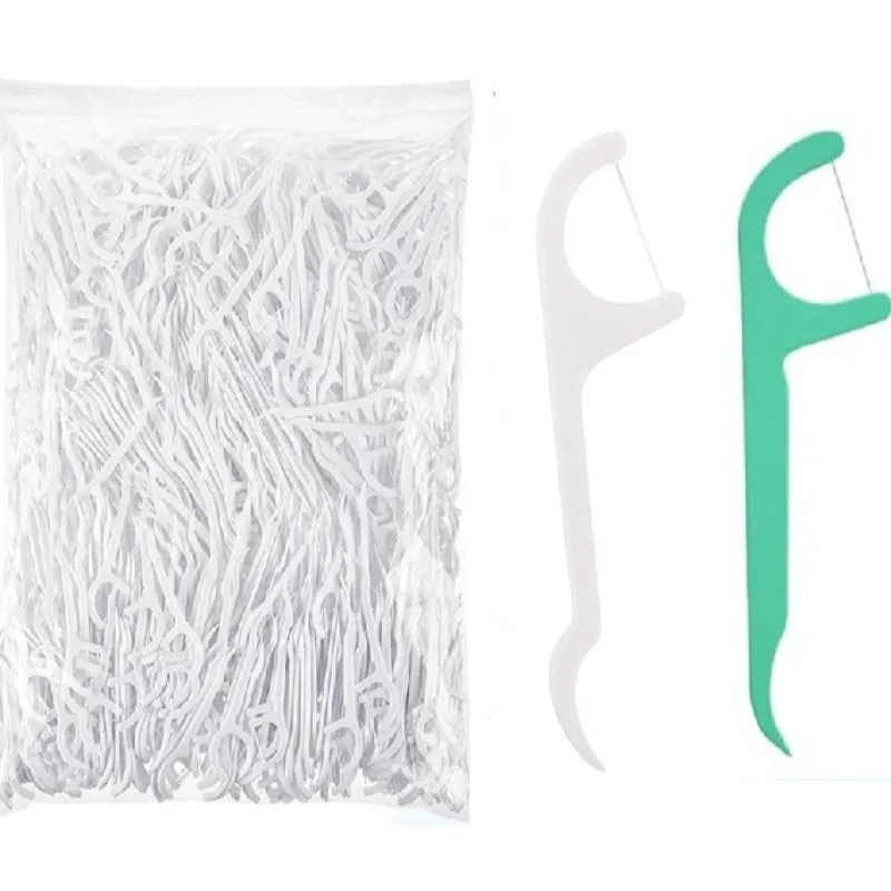 

1000 pieces of floss picks tooth pick tooth cleaning interdental brushes disposable oral hygiene care interdental cleaning