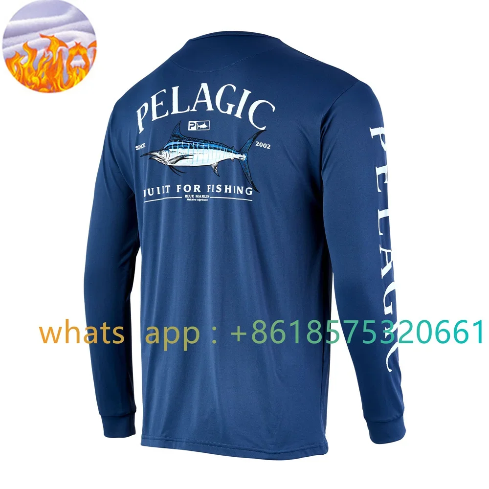 

Pelagic Fish T -shirt Fishing winter Flaw Windproof Outdoor Long Sleeve Anti -cold T-shirt Fish Wear Breathe Fishing Clothing