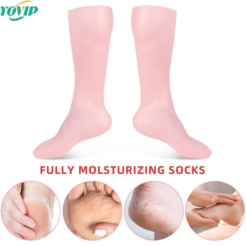 

1 Pair Reusable SPA Silicone Gloves/Socks Moisturizing Whitening Exfoliating Smooth Beauty Hand/Foot Care Anti Cracking