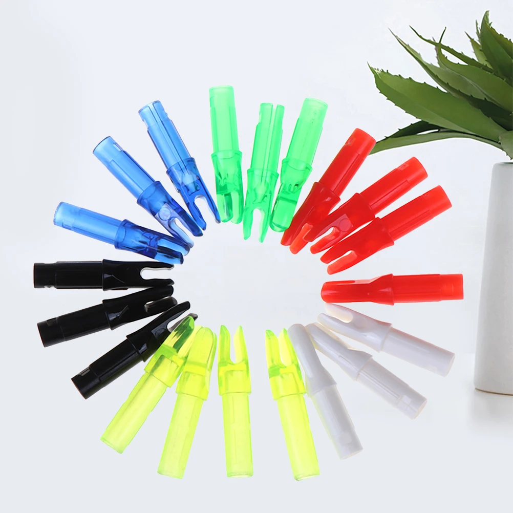 20 قطعة اكسسوارات الذيل السهم المناسب للصيد السهم الذيل الرماية والعتاد الصيد الرماية نوك استبدال أجزاء