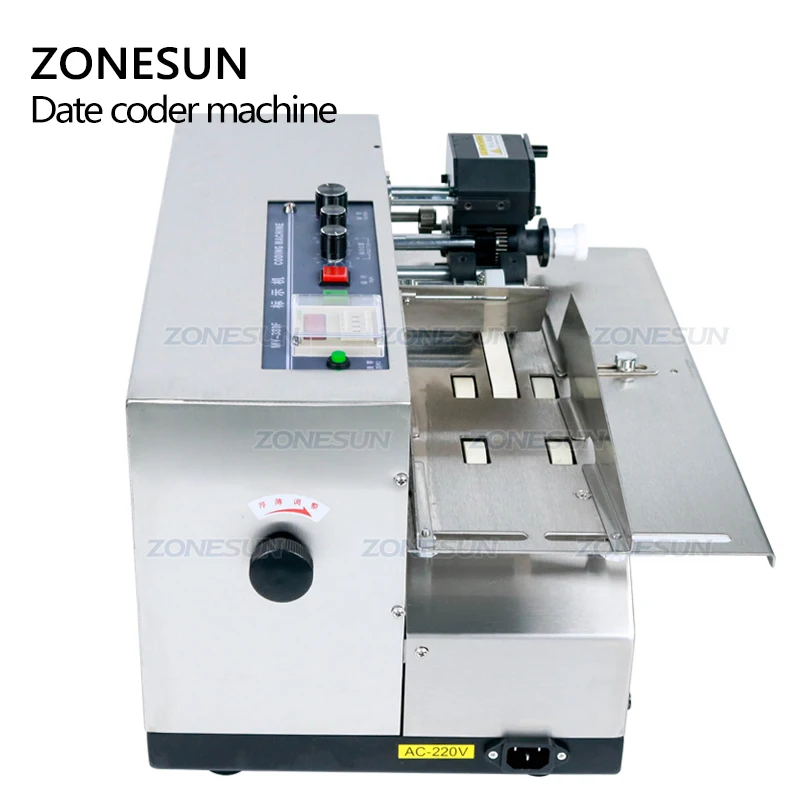ZONESUN MY-380F إنتاج آلة طابعة التاريخ لحقيبة بطاقات الترميز الصلبة الجافة
