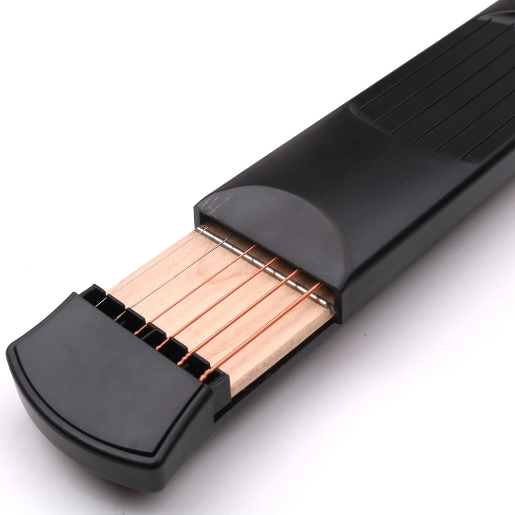 

Прочный портативный тренажер для гитары, черный тренажер для преобразования аккордов для пальцев для начинающих, удобный для переноски портативный тренажер для гитары