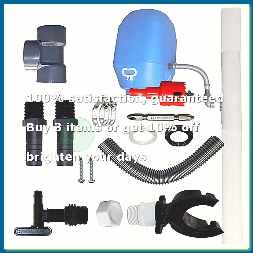 ●Water Butt Filler Kit for Downpipes, Rainwater Collector, Rain Barrel Diverter Kit, Connects Downpipe to Water Butt