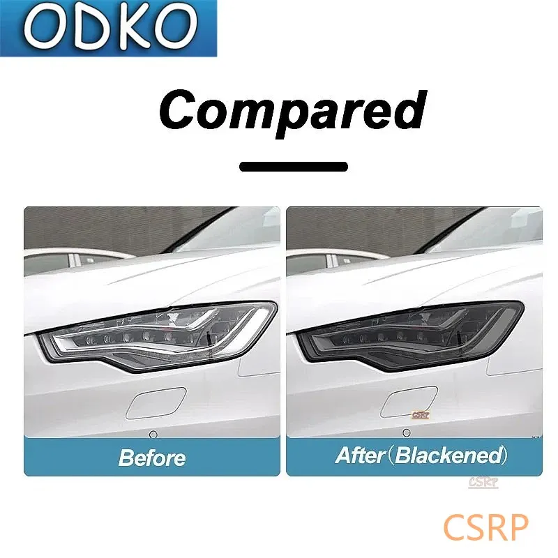 For BMW F30 F31 G20 F10 F11 G30 F40 F32 F22 F36 F07 F34 G32 G11 G15 Car Headlight Tint Smoked Black Protective Film TPU Sticker