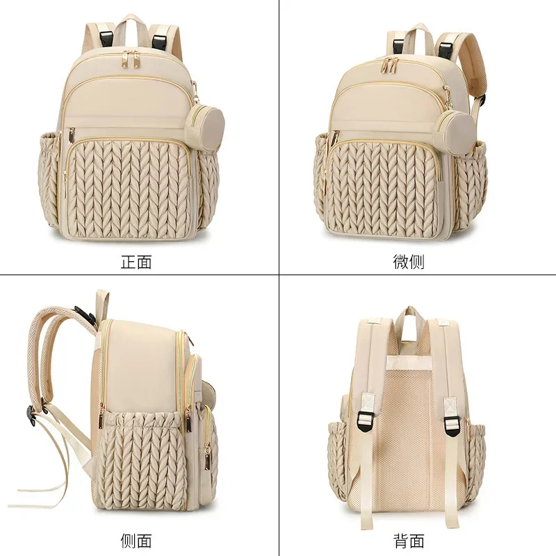 Mom Dad Backpack with Changing Pads Pacifier Bag Hooks for Stroller Maternity Mom Bag for Baby Accessories Activity Diaper Bag