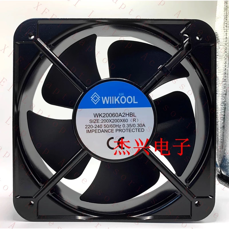 D  FOR WIIKOOL WK20060A2HBL 20060 220-240V 0.35/0.30A 20CM Metal Cooling Fan