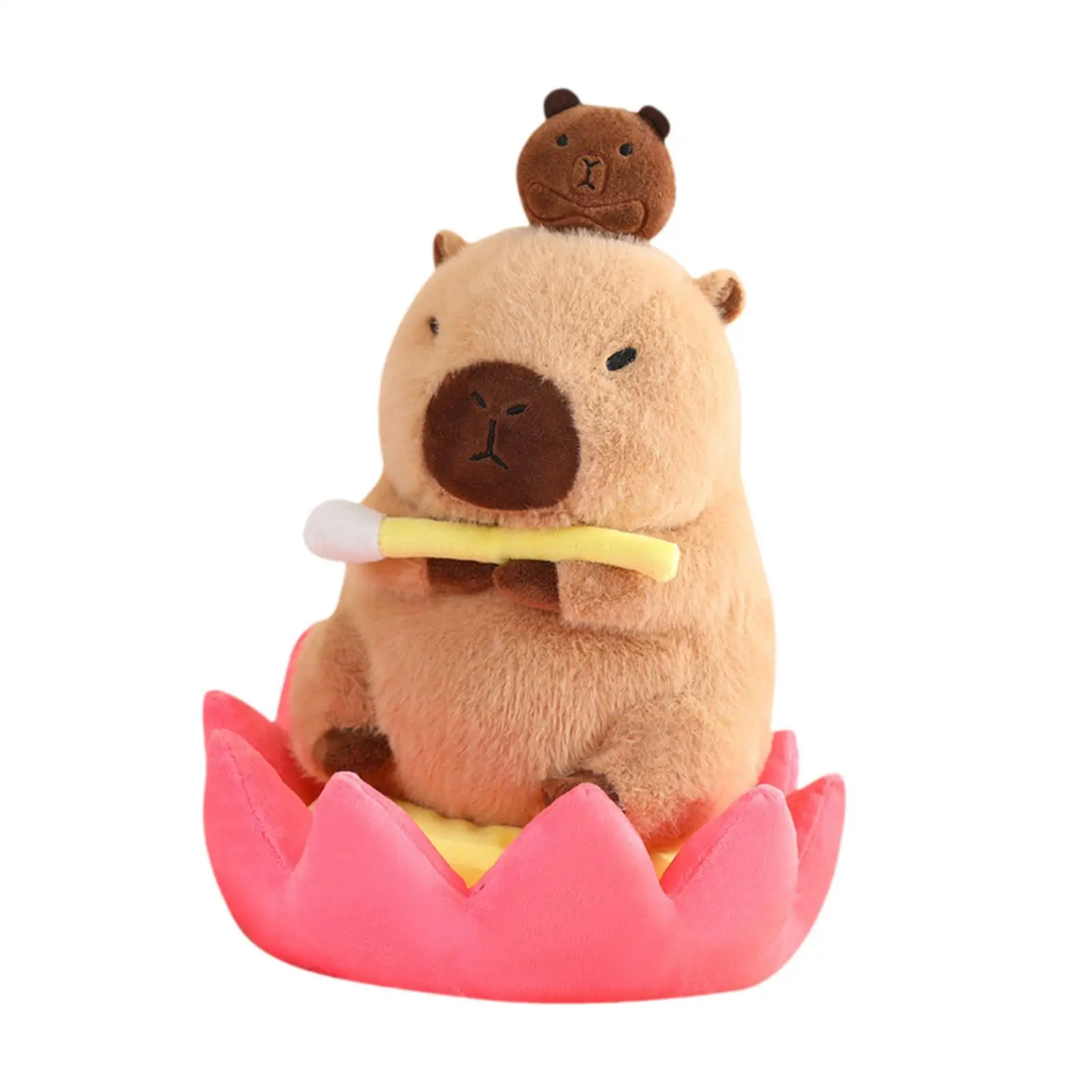 Plush Capybara Doll, Cartoon Plush Animal, Cute Capybara Stuffed Animal for Family Kids