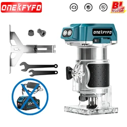 5 Speeds Brushless Electric Hand Trimmer Cordless Wood Router Woodworking Engraving Slotting for Makita 18V Without Battery
