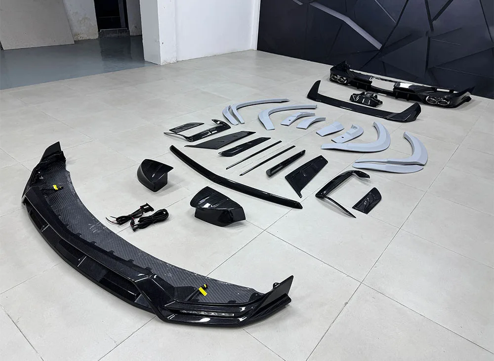 High Quality Bodykit for Escalade M Style Carbon Body Kit Upgrade New Auto Parts Front Lip Over Fenders Hood Vent Rear Wing New