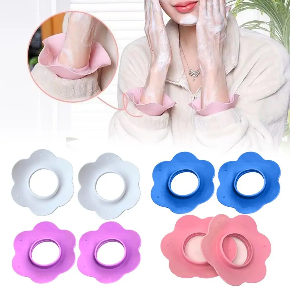 أساور معصم لغسيل الوجه قابلة للغسل ، سيليكون ينسكب أسفل حزام معصم ذراعيك ، حافظ على نظافتها جافة بينما أكمام مبللة للغسيل