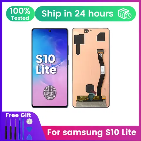 Super AMOLED 6.7" Screen for Samsung Galaxy S10 Lite G770F  Lcd Display Digital Touch Screen with Frame for Samsung S10 Lite