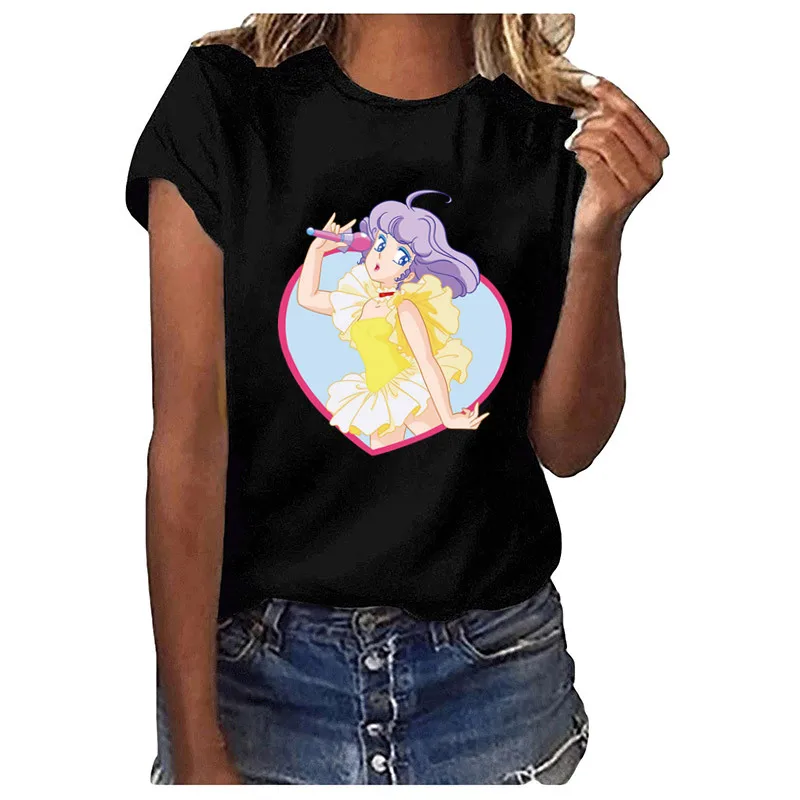 Anime Magical Angel Creamy Mami Kawaii patch per vestiti adesivi a trasferimento termico maglietta per bambini fai da te Iron on for Women Appliqued