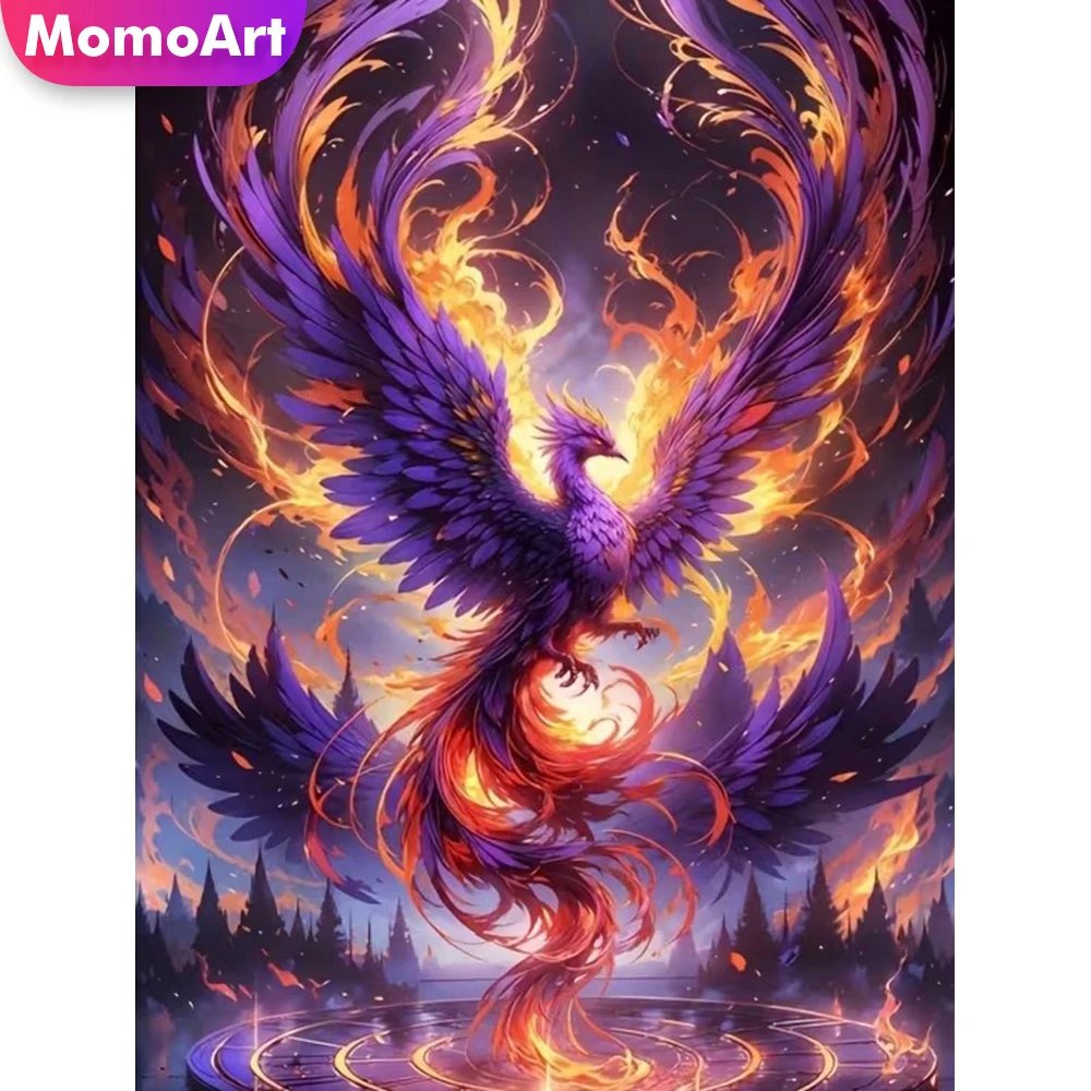 Momoart Diamond Embroidery Bird Animal Painting DIY Cross Stitch Diamond Mosaic Phoenix Pattern for Adults Beginners Home Decor
