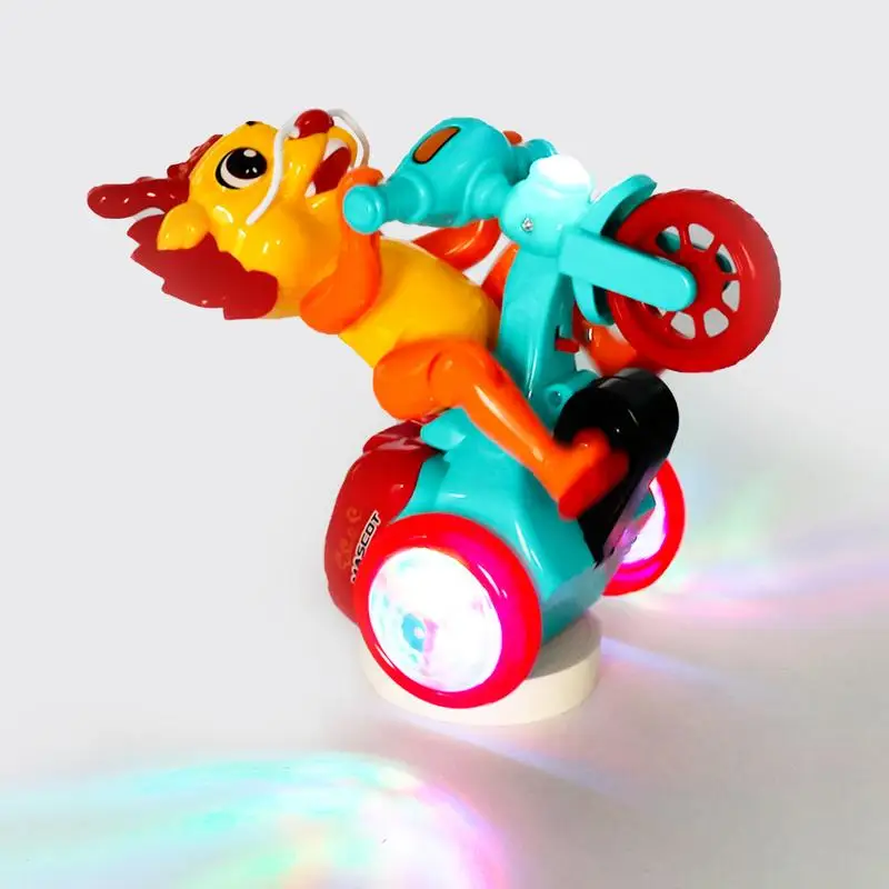 Stunt Car For Kids Electric Rotating Animal Car Musical Toys With Lights Automatic Robotic Dragon Toy Colorful Toys For Easter