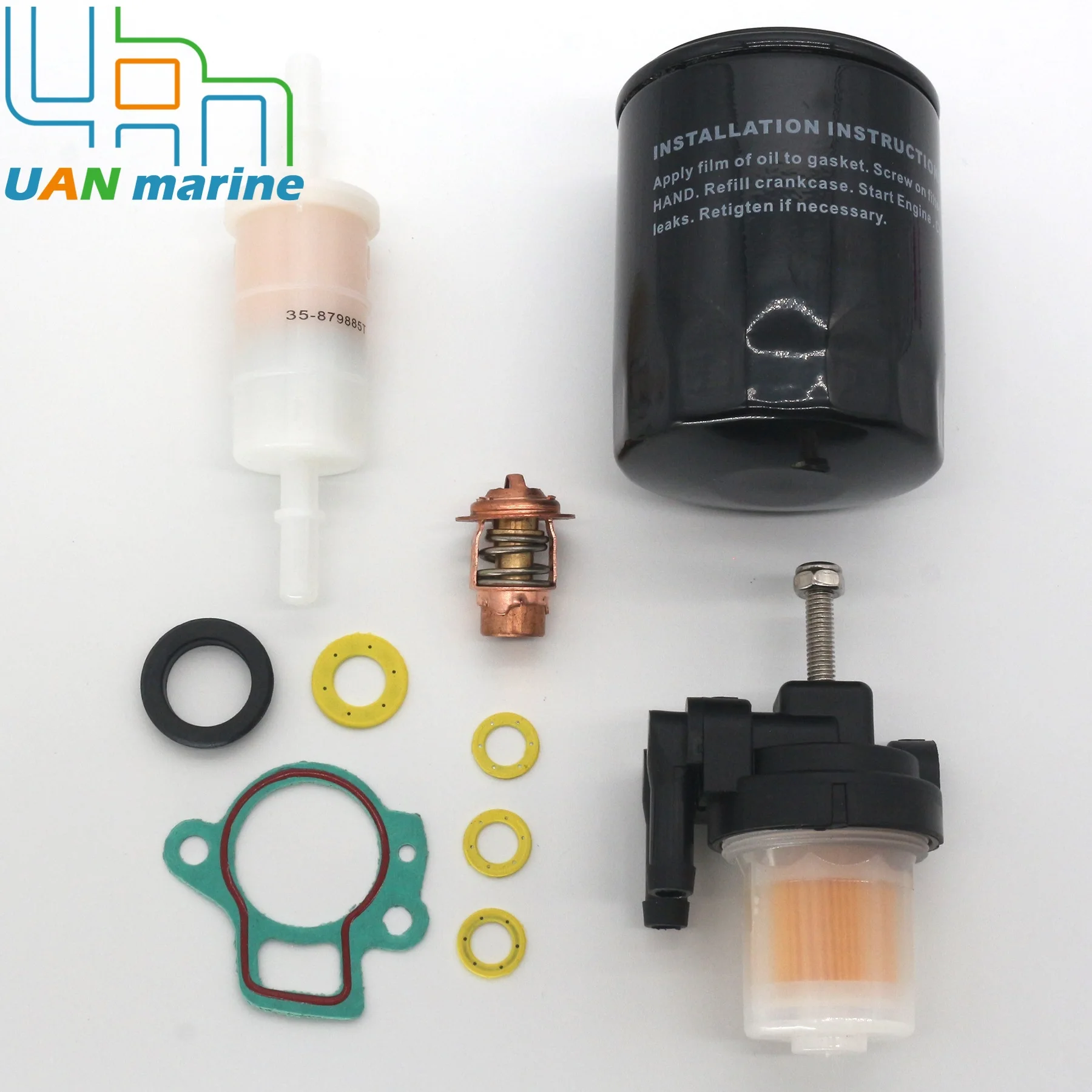 100H Service Kit for Mercury 40 50 60 HP EFI Outboard Motor Oil Filter 822626Q2 Fuel Filter 879884T 879885K Thermostat 8M0168892