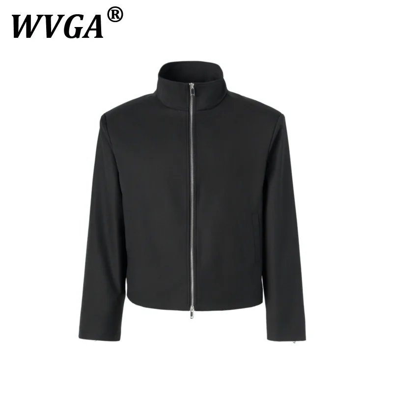 

WVGA Весна Осень Новые Мужчины Tide Y2K High Street Темная Куртка с Воротником-стойкой Китайский Стиль Нишевые Свободные Шикарные Повседневные Короткие Пальто W8338