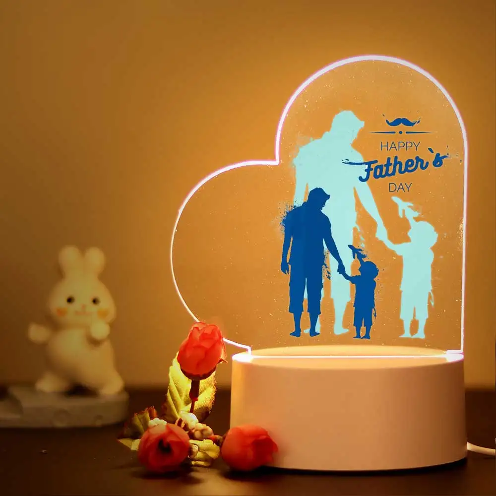 3D Touch LED Night Light the Father's Day that dad Lovers Gift for Daddy's Bedroom Decor