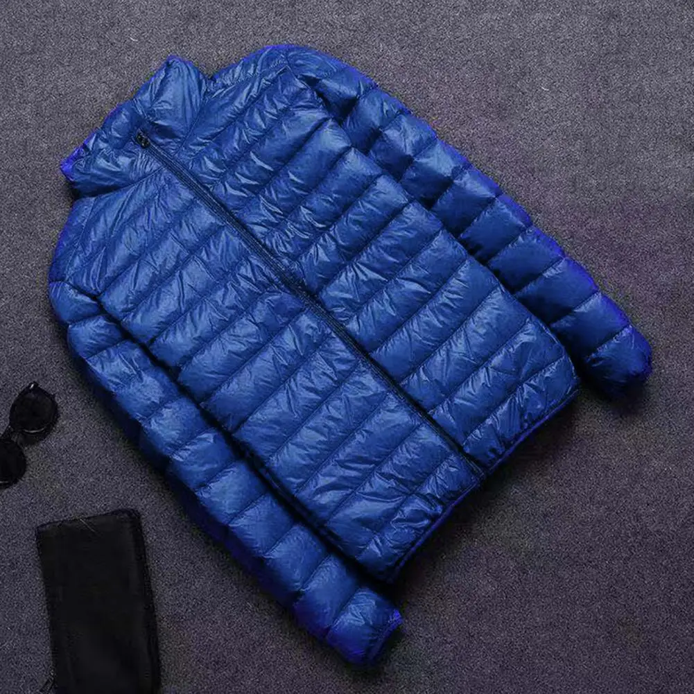 Nieuw merk herfst winter licht donsjack herenmode capuchon korte grote ultradunne mannen gewatteerde jas slanke jas donsjassen