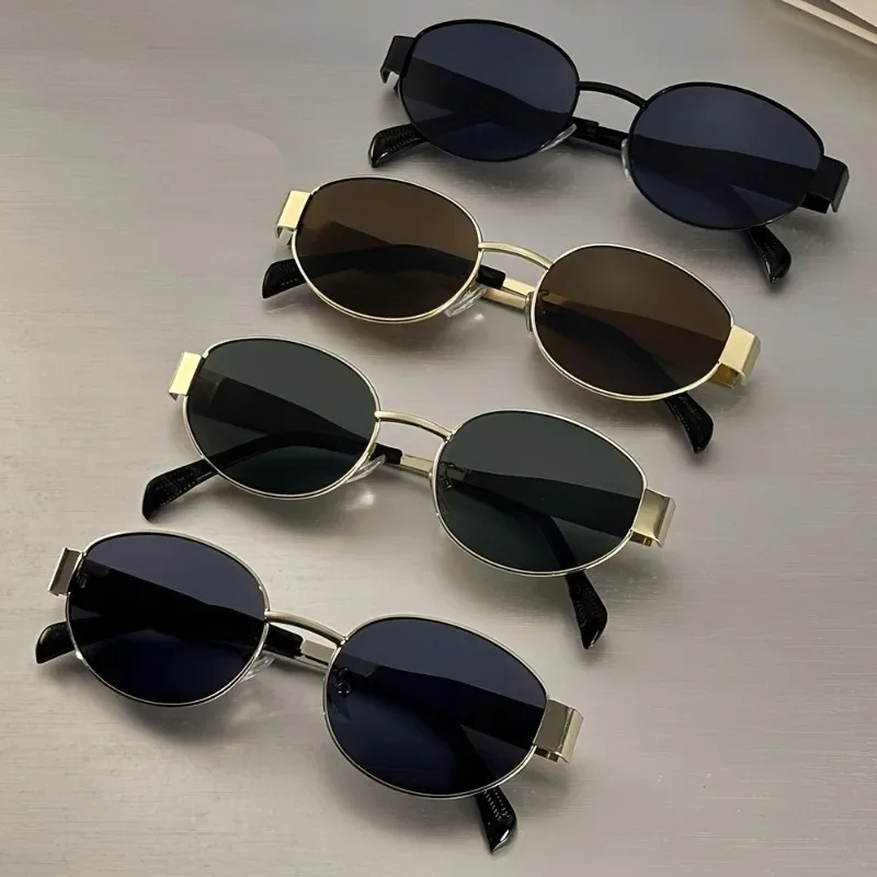 4 Pairs of Oval Retro Glasses. Novel Design, Comfortable Wearing, Must-have for Festivals, Popular Choice image 2