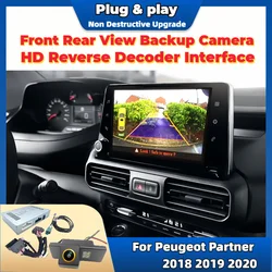 Parking Reverse Camera Kit Special For Peugeot Partner 2018 2019 2020 Original Screen Plug & Play Front Rear View BackUp Camera