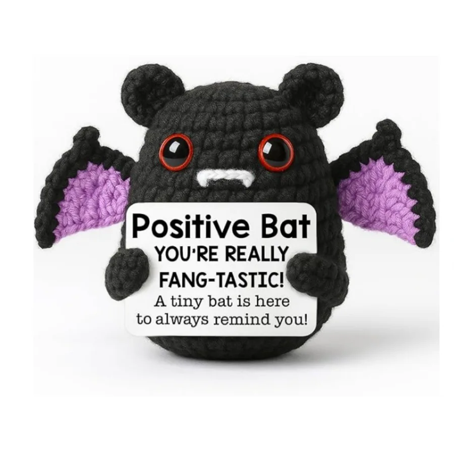 Cute Positive Crochet Animals, Emotional Support Gift