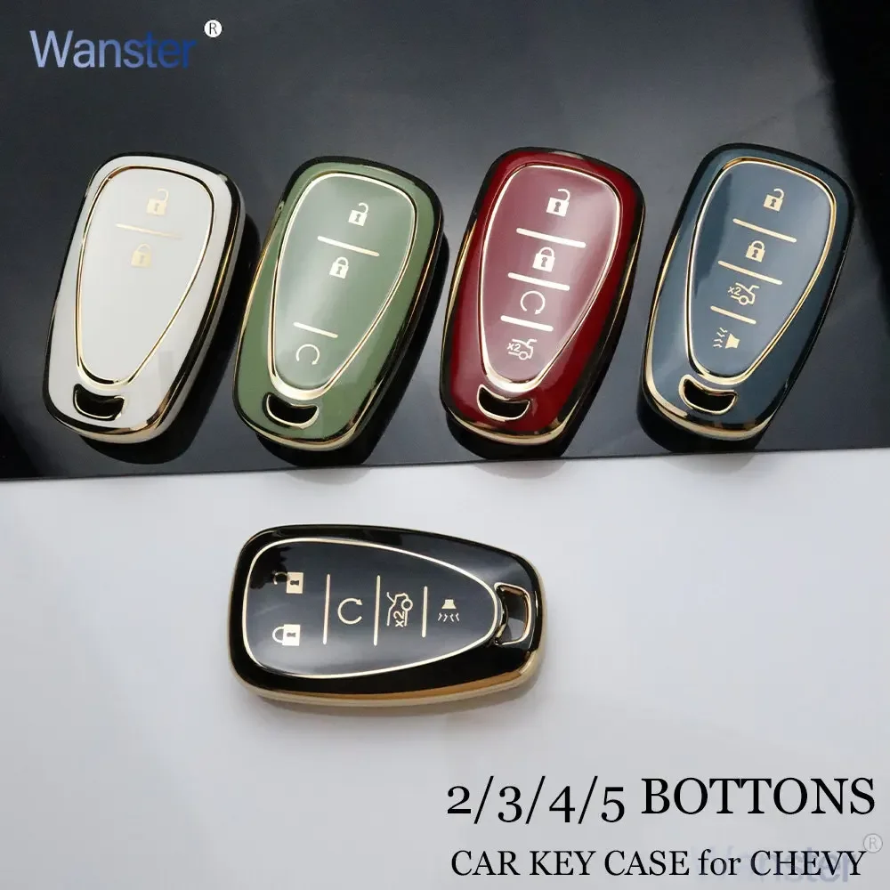 2/3/4/5 Bottons Car Key Case Cover Shell for Chevrolet 2017-2019 Chevy Malibu Camaro Cruze Traverse Sonic Volt Bolt Equinox