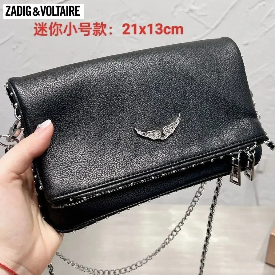 ZADIG & VOLTAIRE Shoulder Bags For Women Crossbody Bag Decoration Chains Straps Flap Zipper Sacàbandoulière femme Travel Bolsas