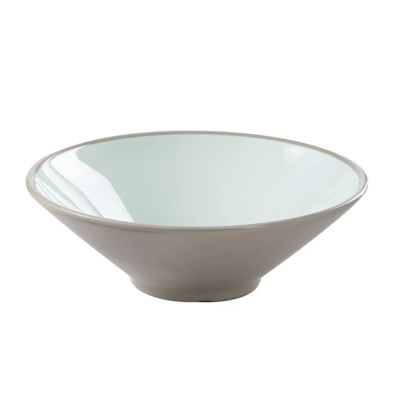 Melamine Imitation Porcelain Tableware Restaurant Mixed Noodles Ramen Plastic Two-color Bowl