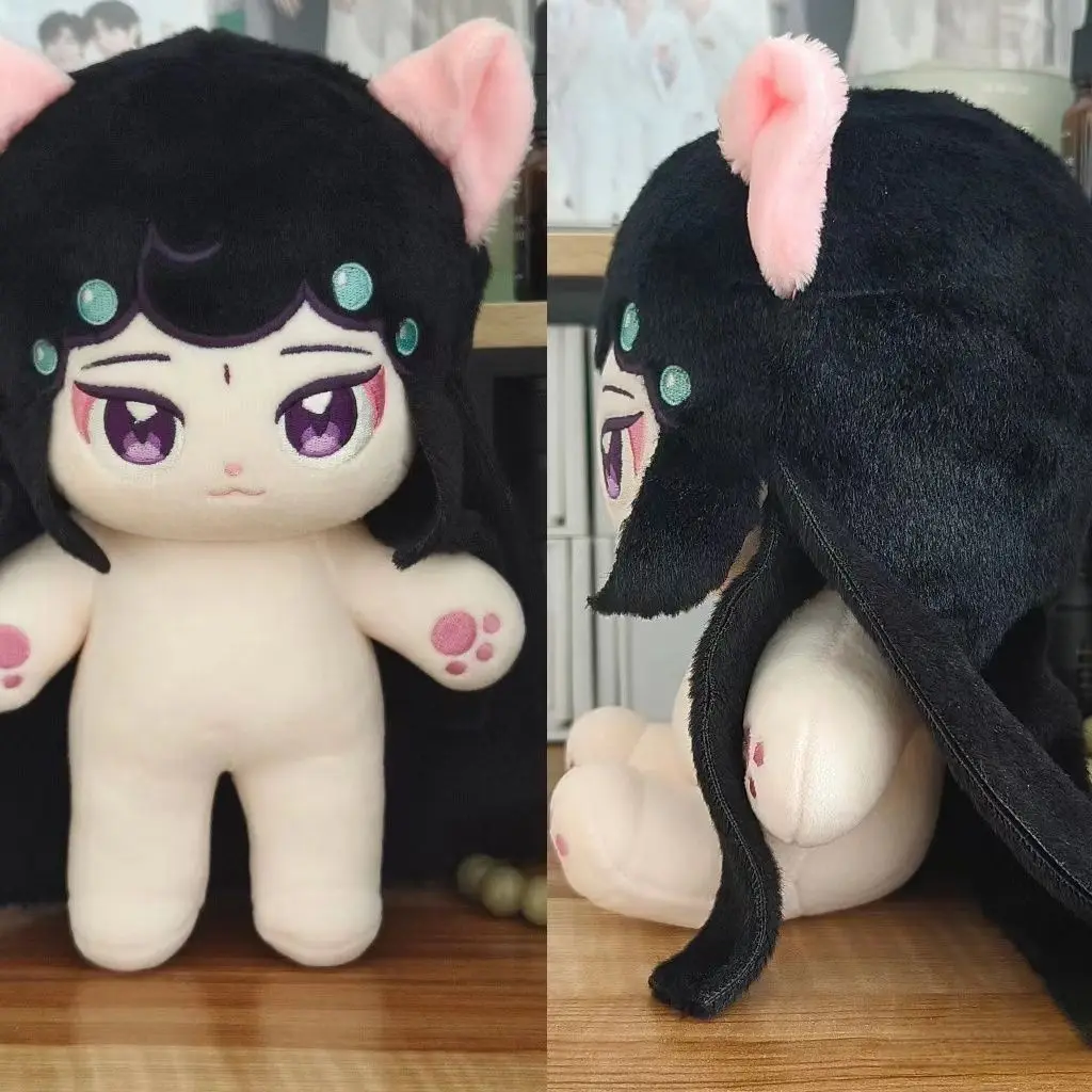 20 سنتيمتر أوبرا بكين القط Mingyue شياو تشينغ مو زي فستان القطن دمية دمية محشوة أفخم الكرتون لطيف تغيير حول لتقديم الهدايا