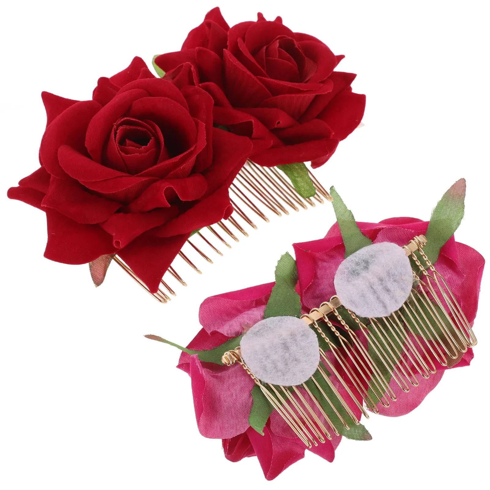 

2 шт. головной убор с имитацией цветка, украшения для волос для девочек, свадебные гребни, аксессуары