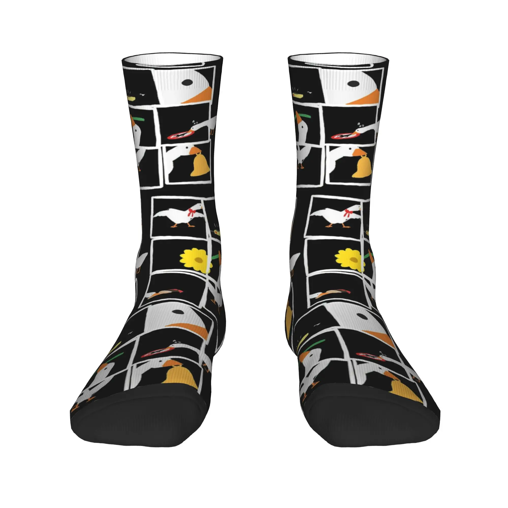 Chaotic Evil Without Knife  Untitled Goose Socks Men's Fashion Socks Hip Hop Spring Summer Autumn Winter Middle Tube Socks Gifts