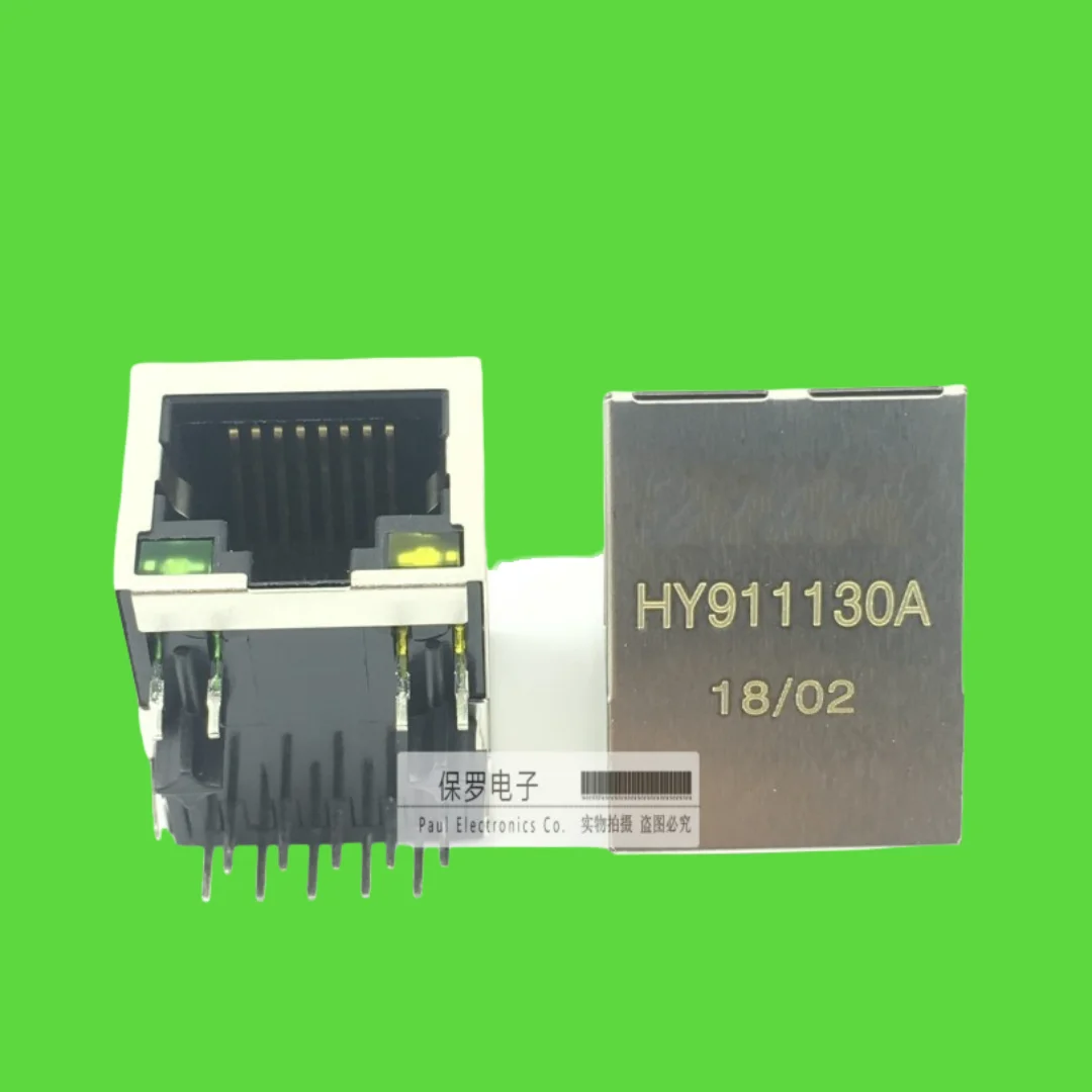 

10 шт./HR911130A HY911130A со световым гигабитным сетевым трансформатором RJ45, интерфейсный гнездовой фильтр