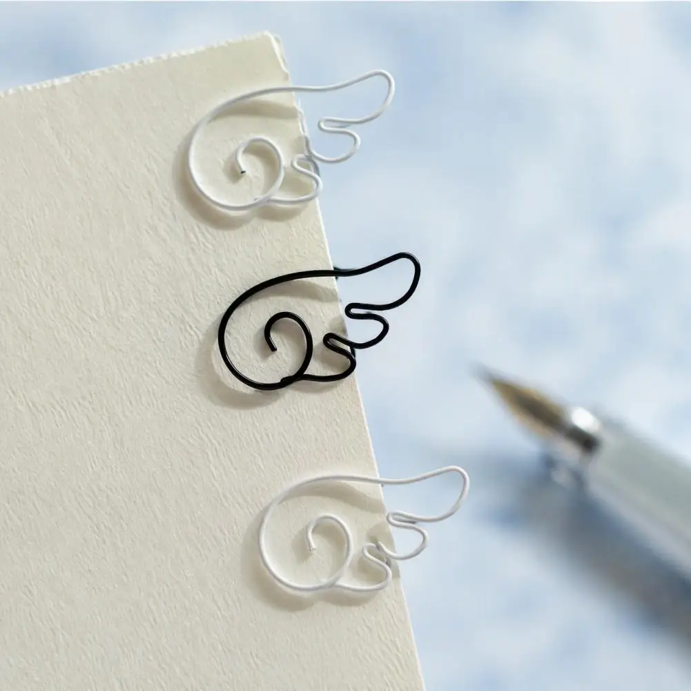 Office Document Organizers Angel Decorative Paper Clips Durable Metal Bookmarks Portable Stationery Clips for Office School