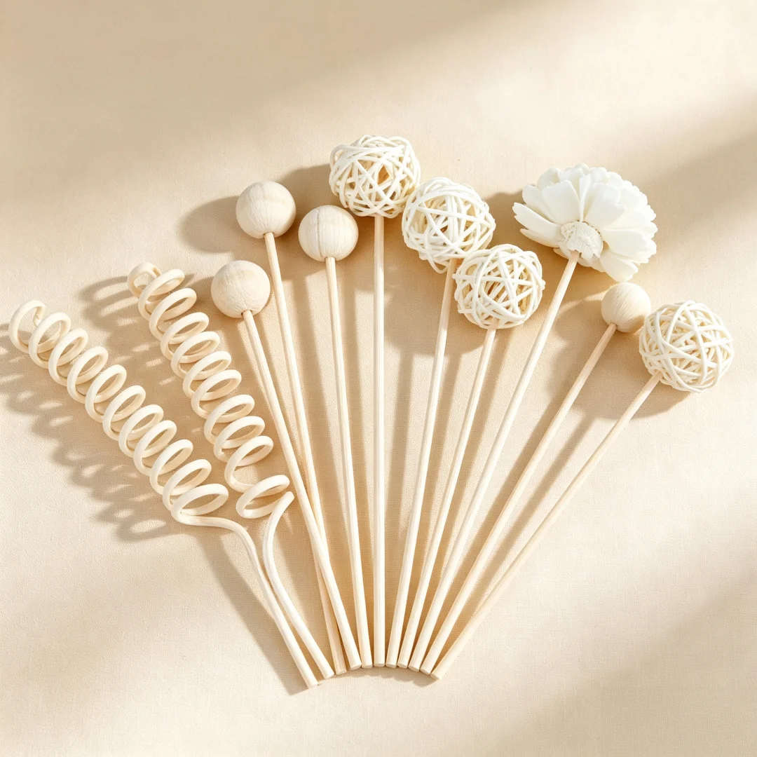 11pcs Artificial Flower Rattan Reed Fragrance Aroma Diffuser Refill Stick DIY Floral NEW