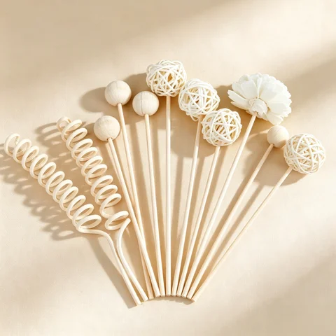 9PCS Artificial Flower Rattan Reed Fragrance Aroma Diffuser Refill Stick DIY Floral