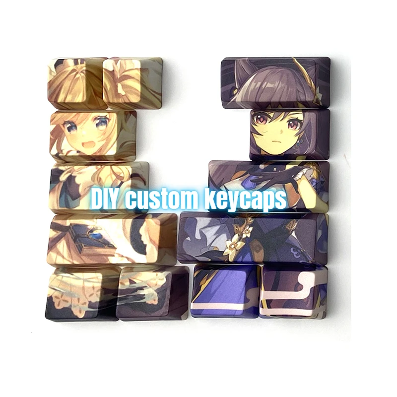 

DIY Custom Animation Anime Keycap Customized PBT Five Side Thermal Sublimation Mechanical Keycap Full Set of XDA Original Height