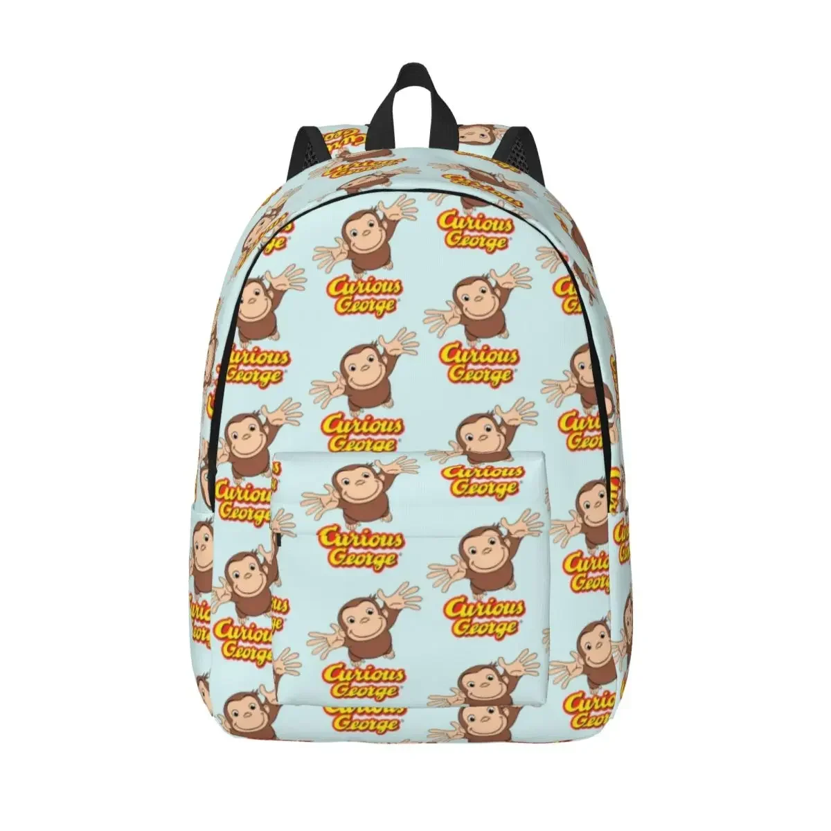 

Curious George Monkey Teenage Backpack Outdoor High School Hiking Travel Cartoon TV Series Daypack Laptop Computer Shoulder Bag