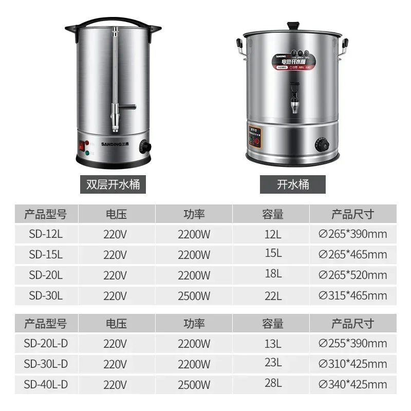 Electric Water Heater - Stainless Steel Hot Water Heater. Commercial Water Heater for Herbal Tea. Durable & Efficient.